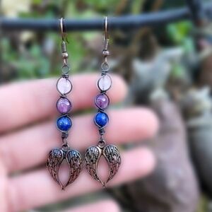 Handcrafted Stone Bead Earrings